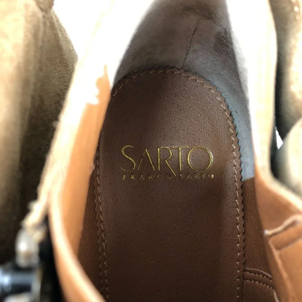 SARTO Franco Sarto Women's Size 7M Matisse Brown Suede Side Zip Ankle Booties
